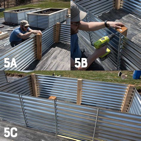 diy galvanized steel and wood garden box|galvanized side bed plans.